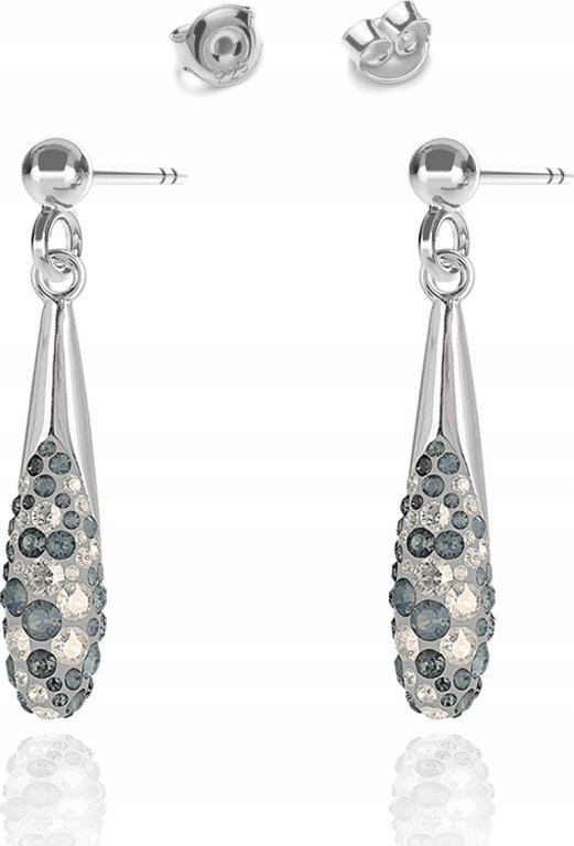 Radziszewska Jewellery Kolczyki Srebrne z Kryształami Biżuteria na Dzień Matki ŻYCZENIA GRATIS