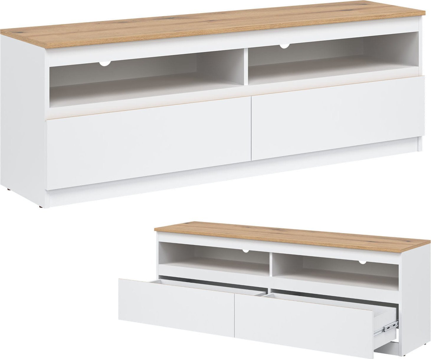 BogFran Szafka RTV Stolik pod telewizor Biała REMI RM01