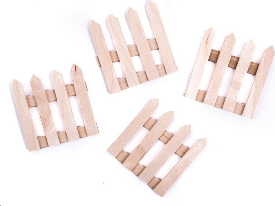 Płotki drewniane 60x62mm 4szt