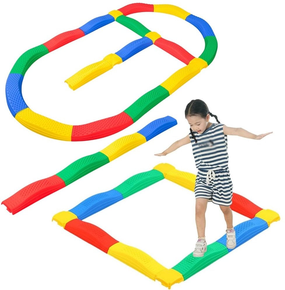 ROWNOWAŻNIA ŚCIEŻKA SENSORYCZNA DESKI ŁĄCZONE ANTYPOŚLIZG ZESTAW 16 EL.