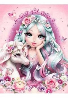 Norimpex Diamentowa mozaika Księżniczka i jednorożec 30x40cm 2000324