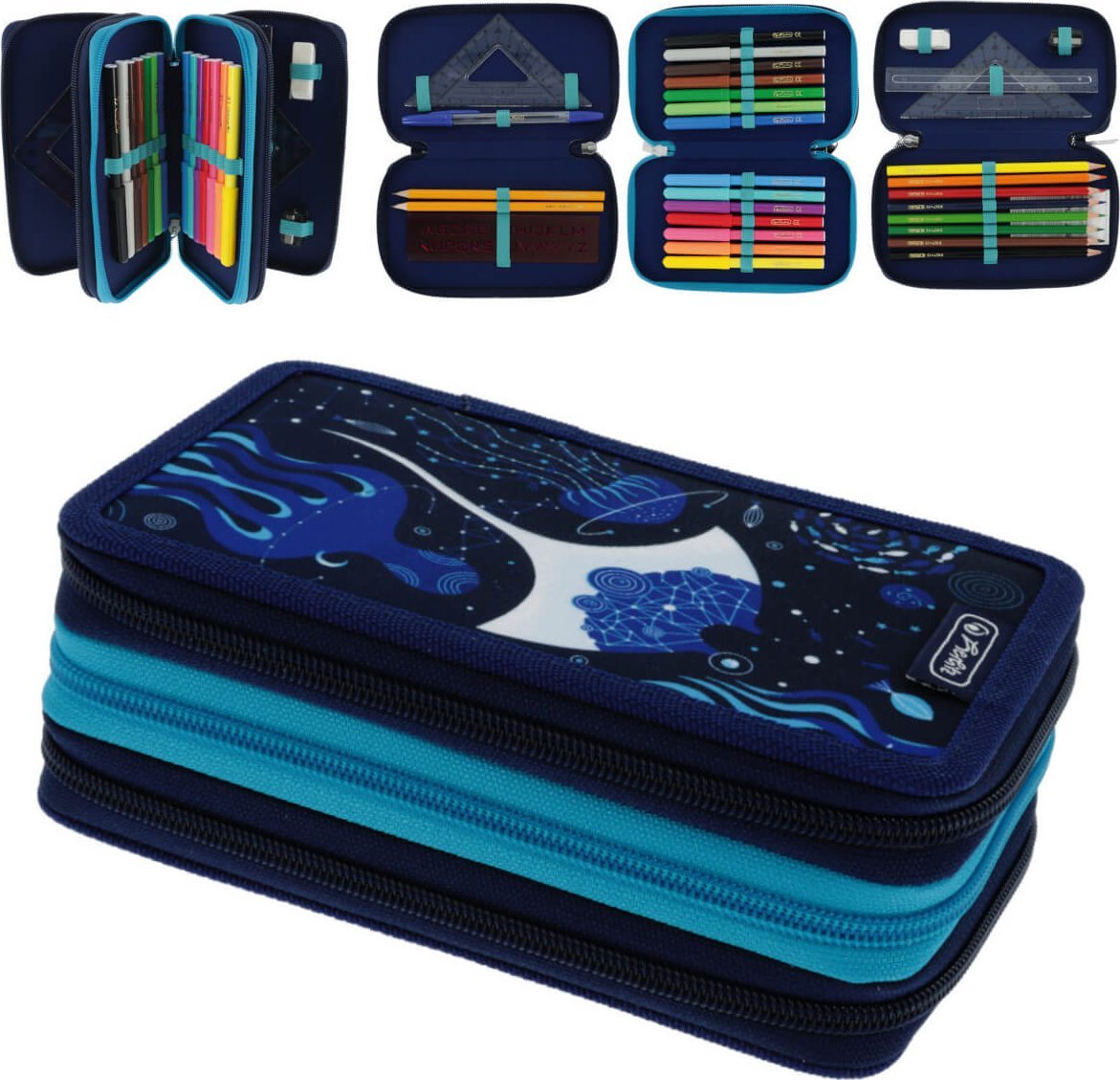 Piórnik Herlitz Piórnik potrójny wyposażeniem 31el Ocean HERLITZ