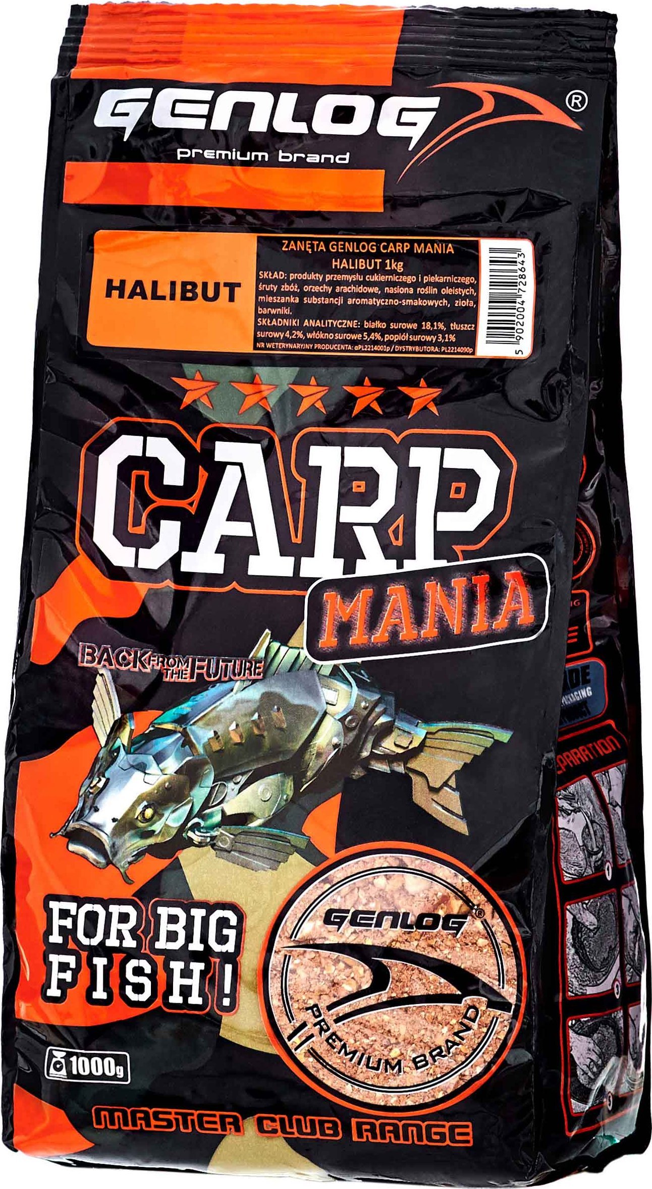 Genlog ZGCM103 - GENLOG ZANĘTA CARP MANIA - HALIBUT 1000g uniwersalny