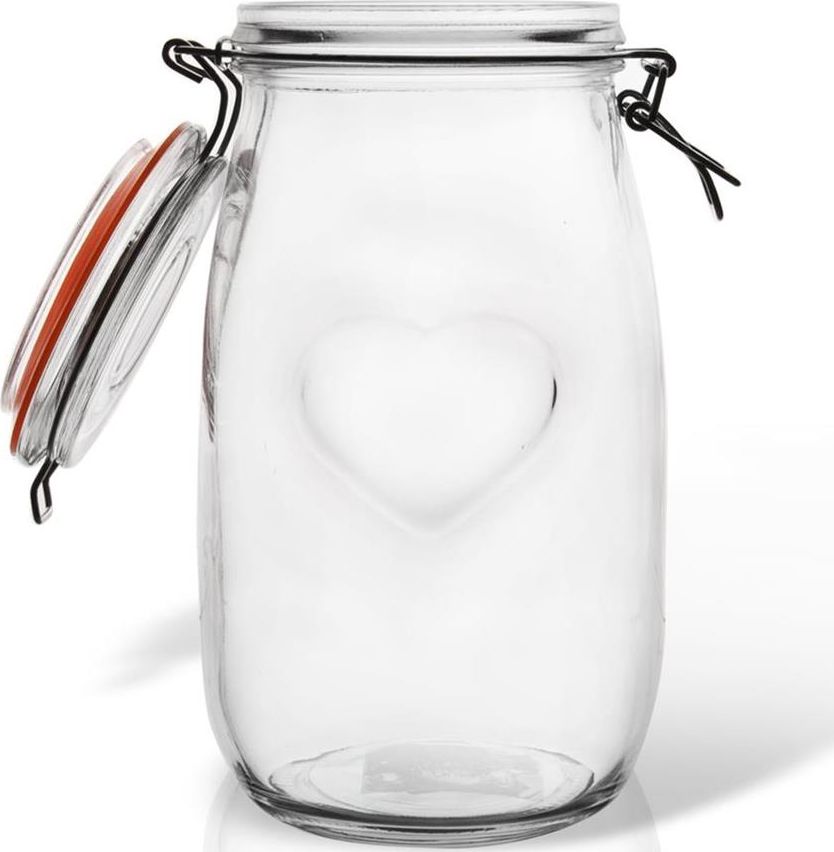 Orion Słoik / pojemnik szklany patentowy BELA 1,5L SERCE uniwersalny