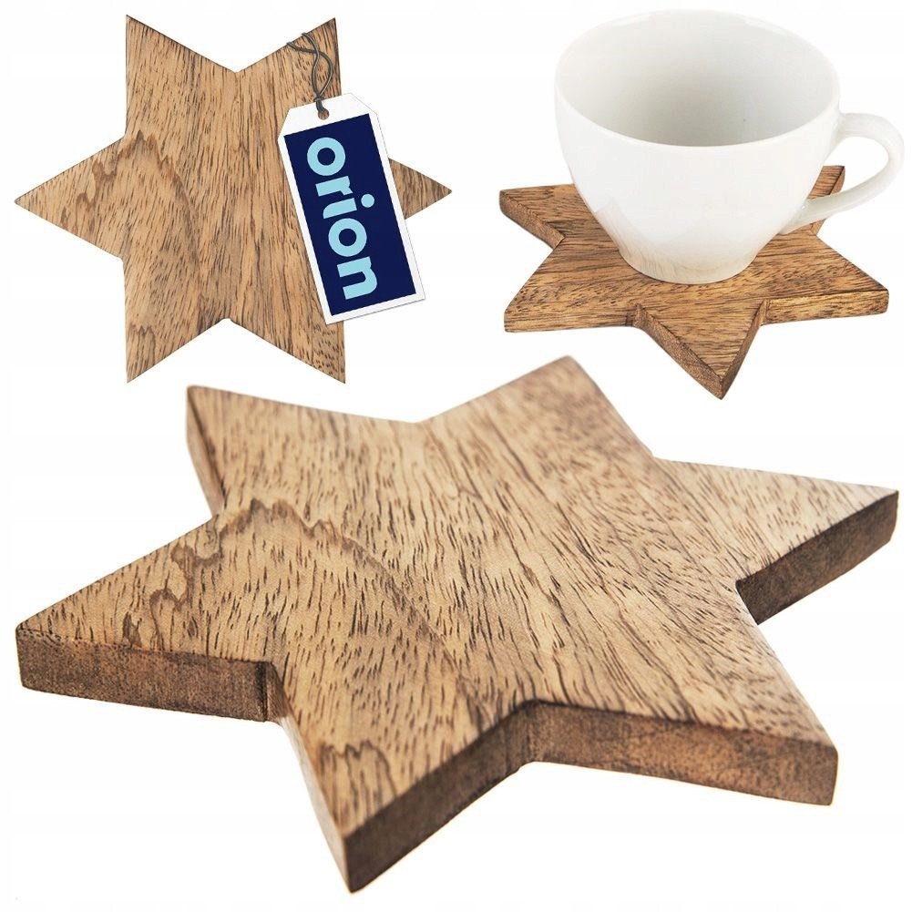 Orion Podstawka pod kubek drewniana 12,5 cm
