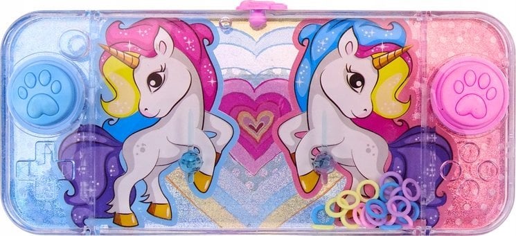 LeanToys Gra Wodna Konsola Zręcznościowa Różowa Jednorożec Pad Kółeczka