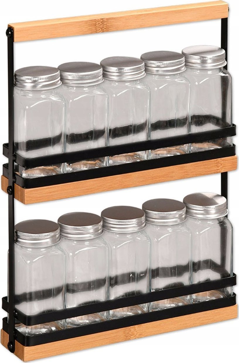 Kesper Organizer na przyprawy, szklane pojemniczki 100 ml