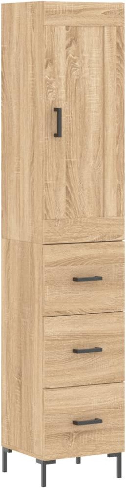 Wysoka szafka, dąb sonoma, 34,5x34x180 cm