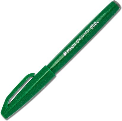 Pisak pędzelkowy Pentel Brush Sign Pen SES15C ziel