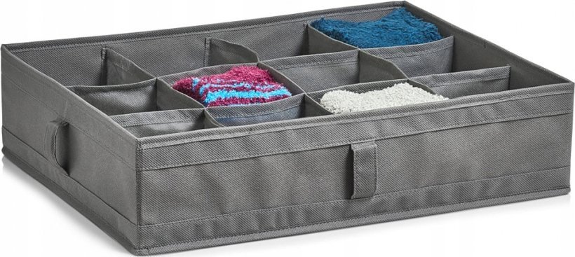 Zeller Tekstylny organizer do szafy z przegródkami, 44 x 34 x 11 cm
