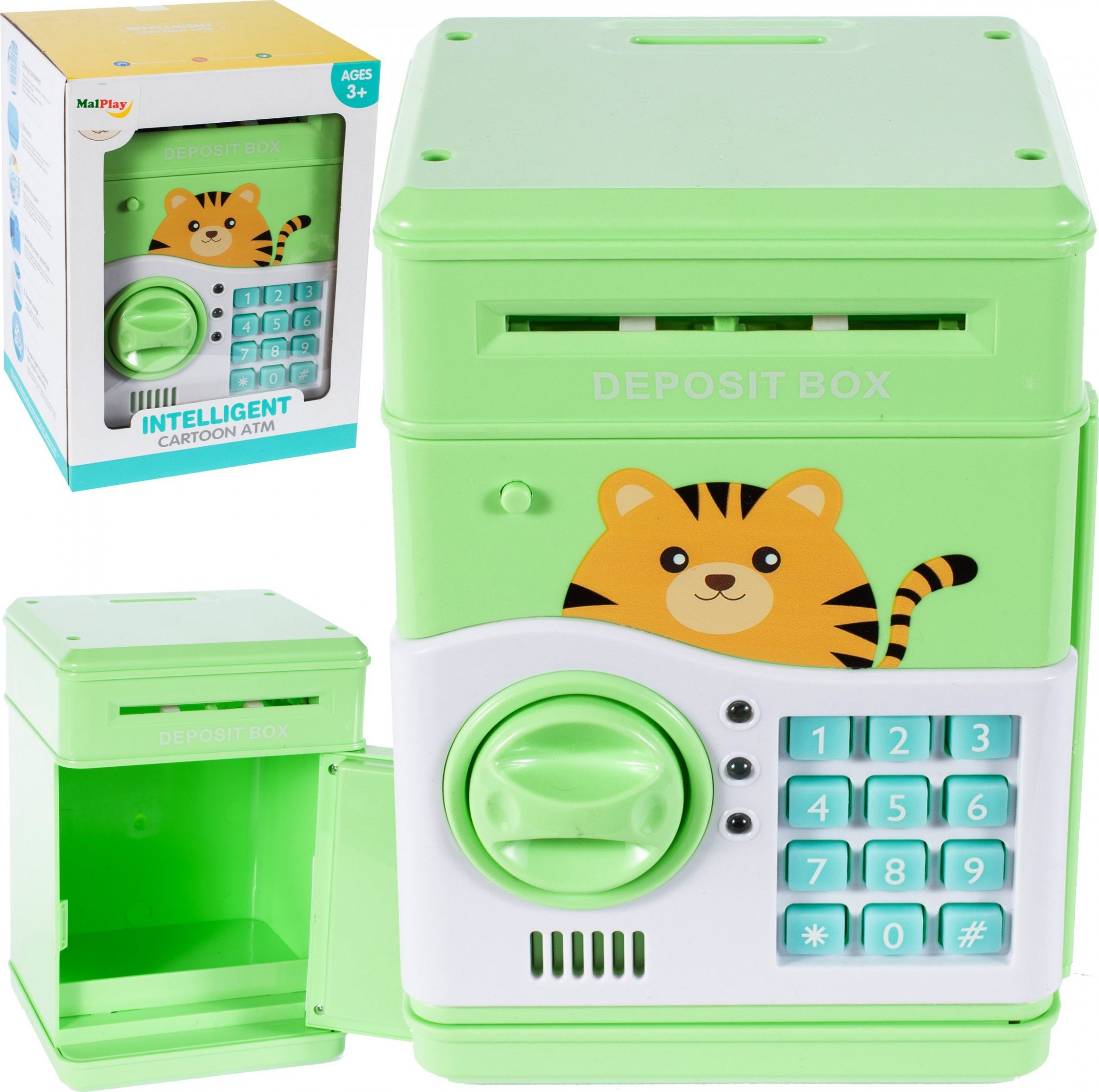 MalPlay Skarbonka Sejf z Kotkiem Na Kod