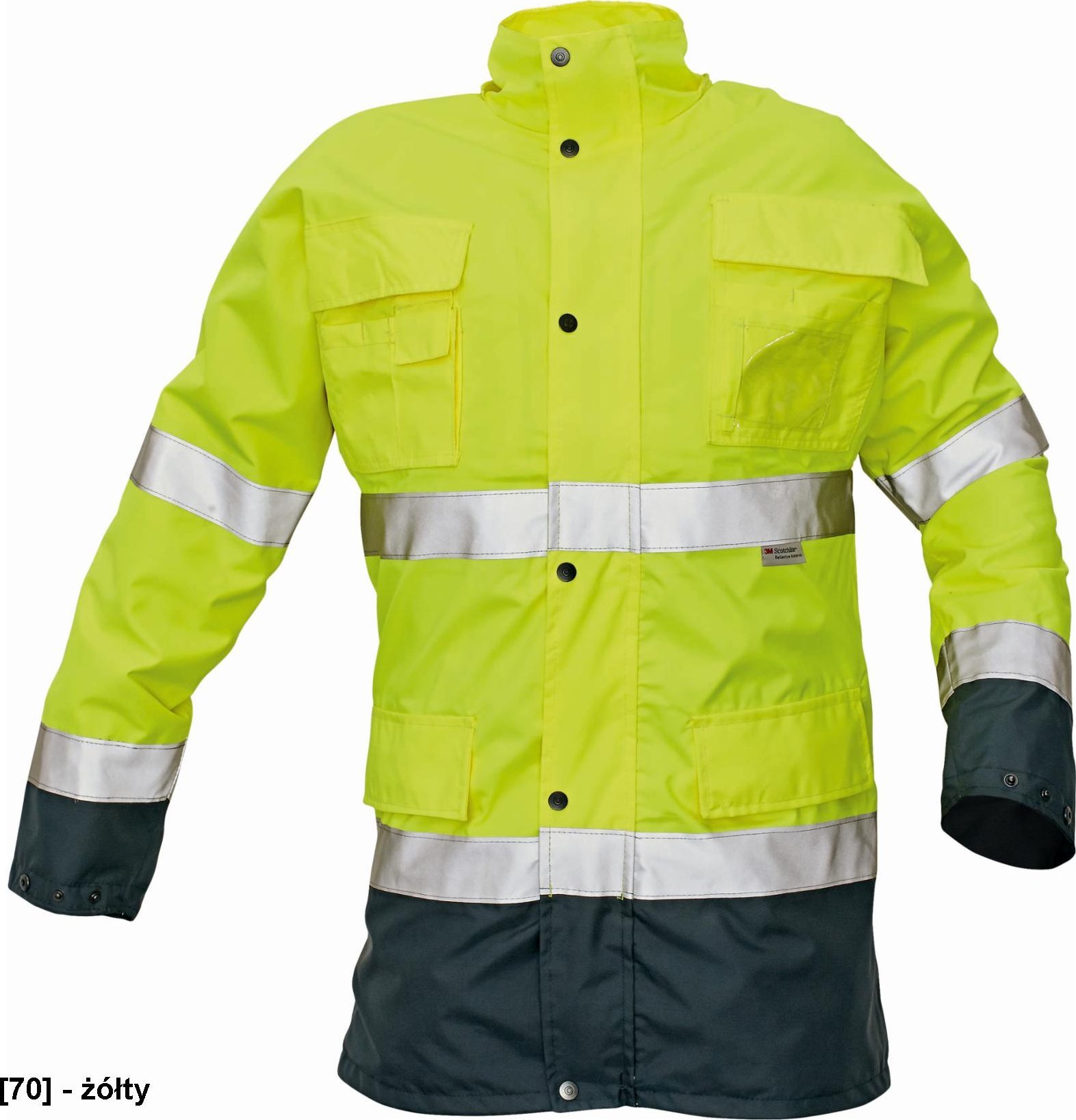 CERVA MALABAR kurtka ocieplana, wodoodporna z odpinaną podpinką 2w1 - żółty 3XL