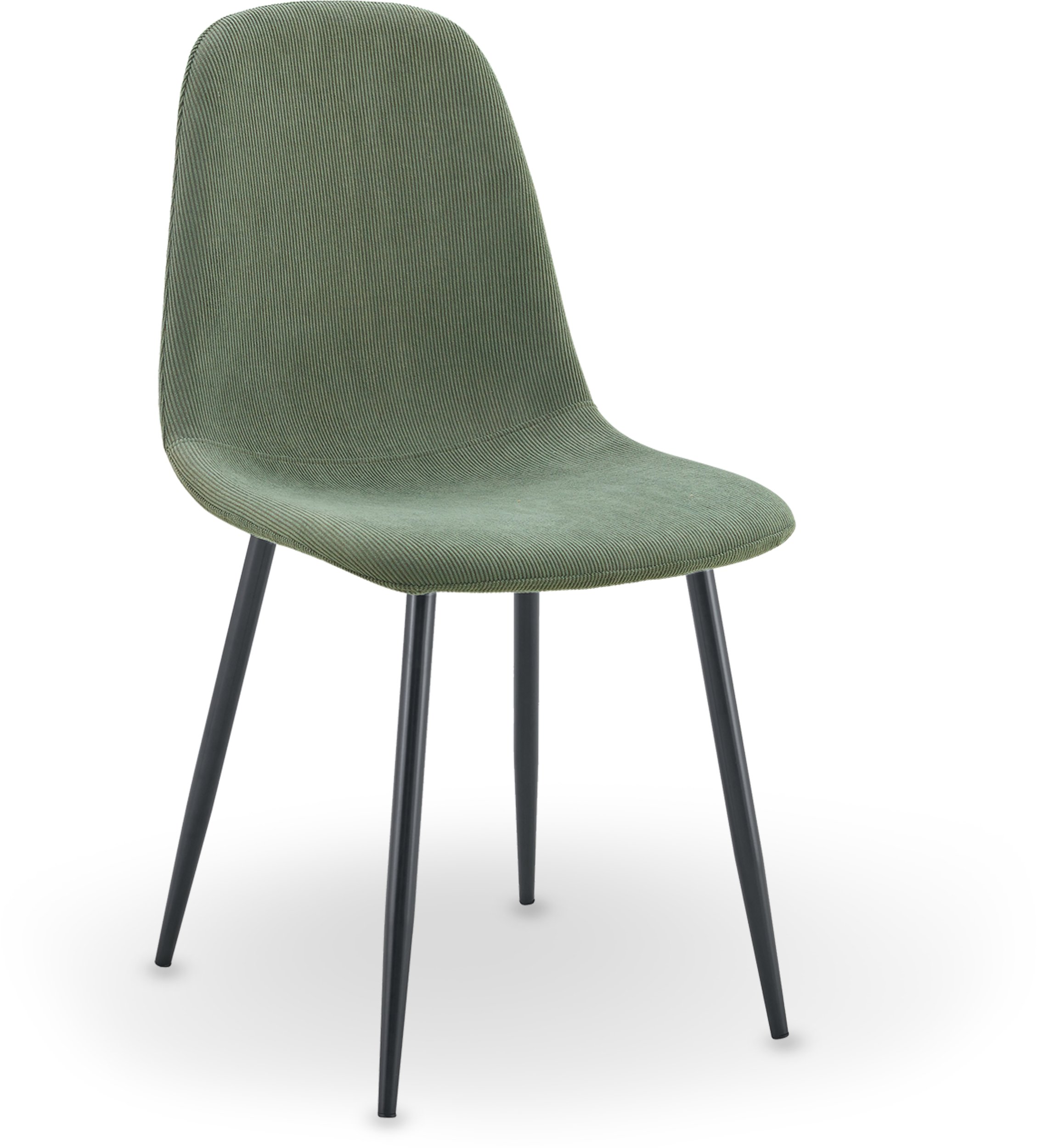 Krzesło sztruksowe Monica oliwka czarne nogi kuchnia salon jadalnia