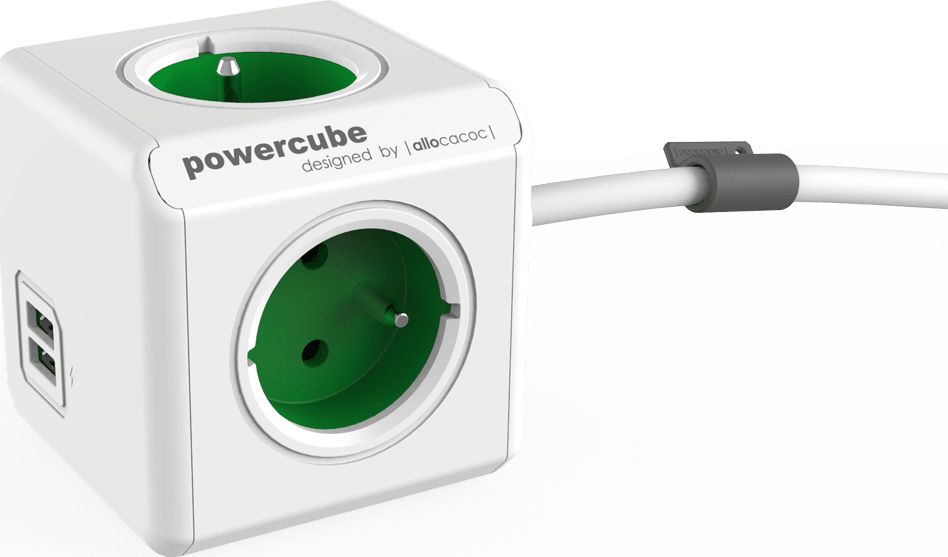 PowerCube Przedłużacz Extended USB 1,5m zielony (2402GN/FREUPC)