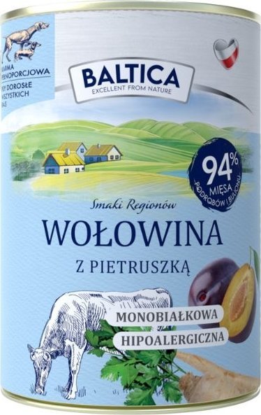 Baltica Mokra karma dla psa BALTICA Wołowina z pietruszką 400g
