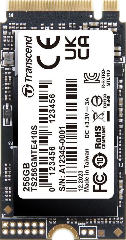 Dysk SSD Transcend 410S 256GB M.2 2242 PCI-E x4 Gen4 NVMe (TS256GMTE410S)