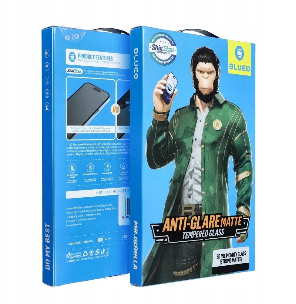 Szkło Hartowane 5D Mr. Monkey Glass - Apple iPhone 17 czarny (Strong Matte)