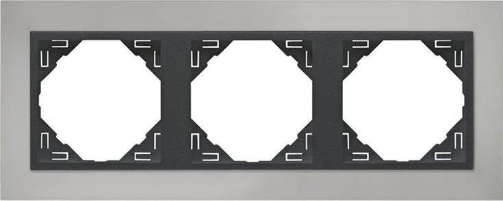 Efapel EFAPEL METALLO RAMKA 3-KROT CHROM GRAFIT 90930 TRS