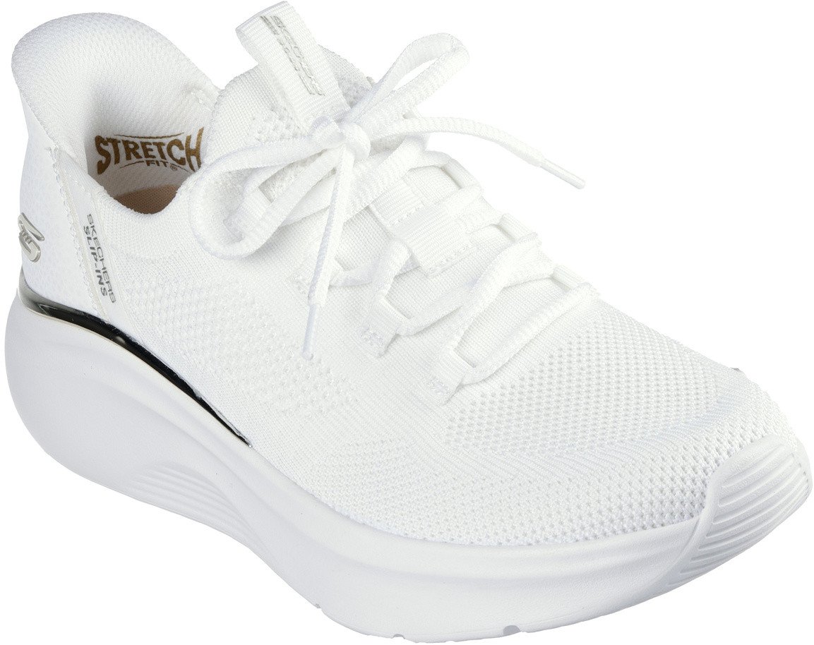Skechers buty damskie sneakersy Slip-ins: BOBS Sport B Love - True Delight 117617 WHT white 41