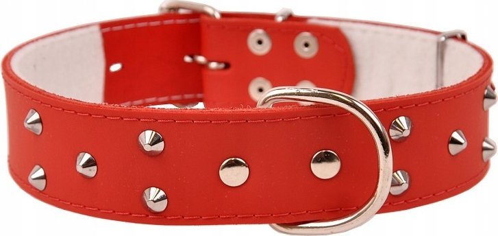 Dino Obroża Skóra Ozdobna 40mm/67cm Czarna