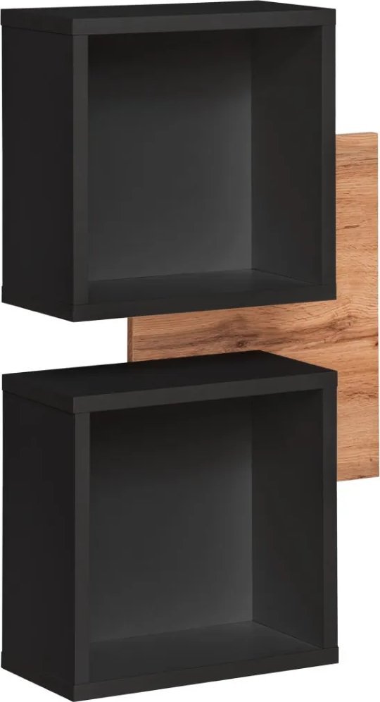 ASM Meble Półka EASY czarna/dąb wotan ASM Meble