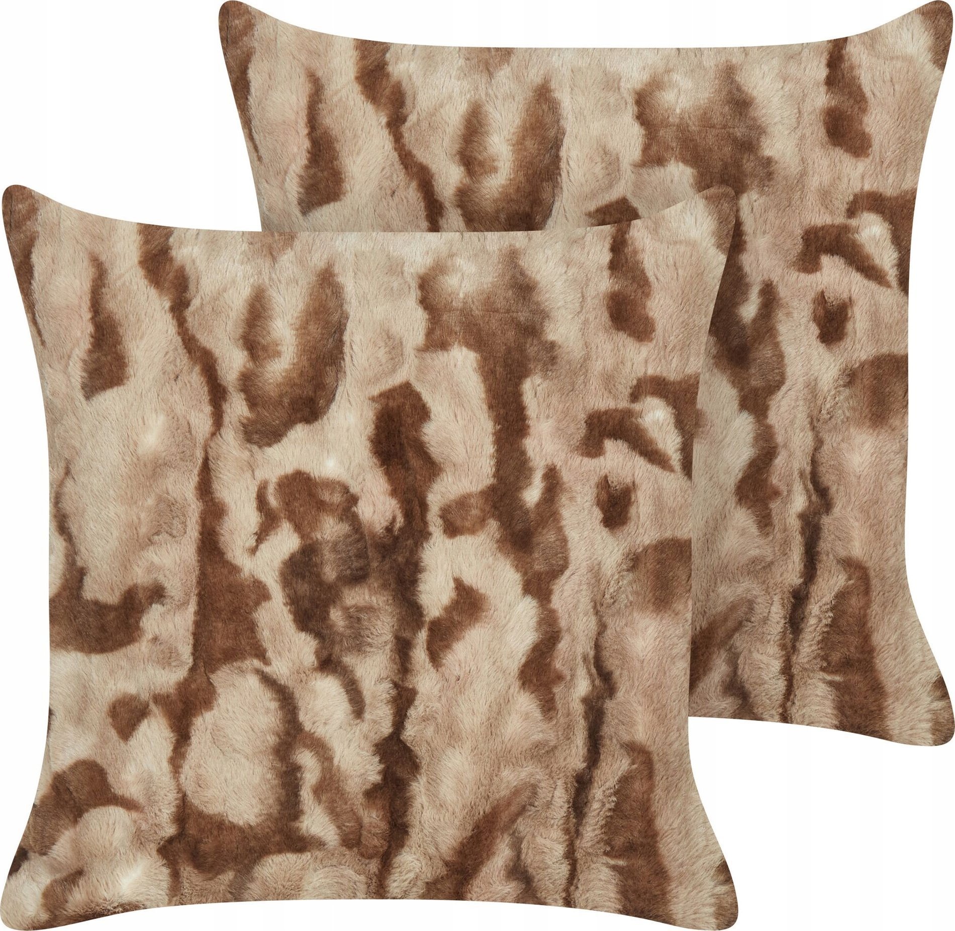 Beliani Zestaw 2 poduszek Brązowy BAKIRA 45 x 45 cm