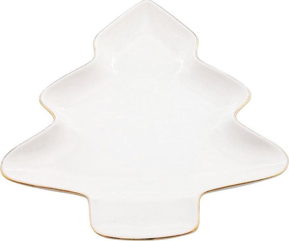 Vilde Talerzyk świąteczny choinka porcelanowy taca patera talerz święta Boże Narodzenie 20x16,5 cm