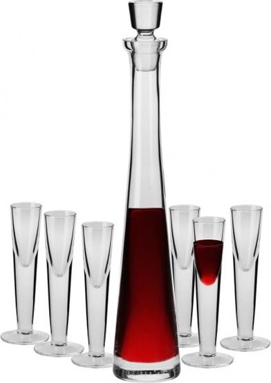Krosno Karafka + 6 kieliszków do likieru Empire Krosno