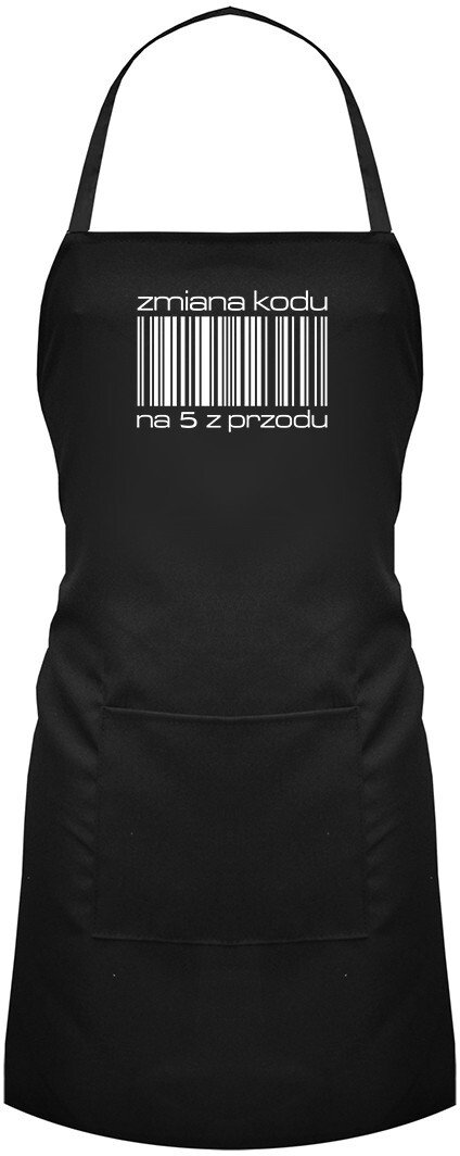 Zmiana kodu na 5 z przodu - fartuch z nadrukiem