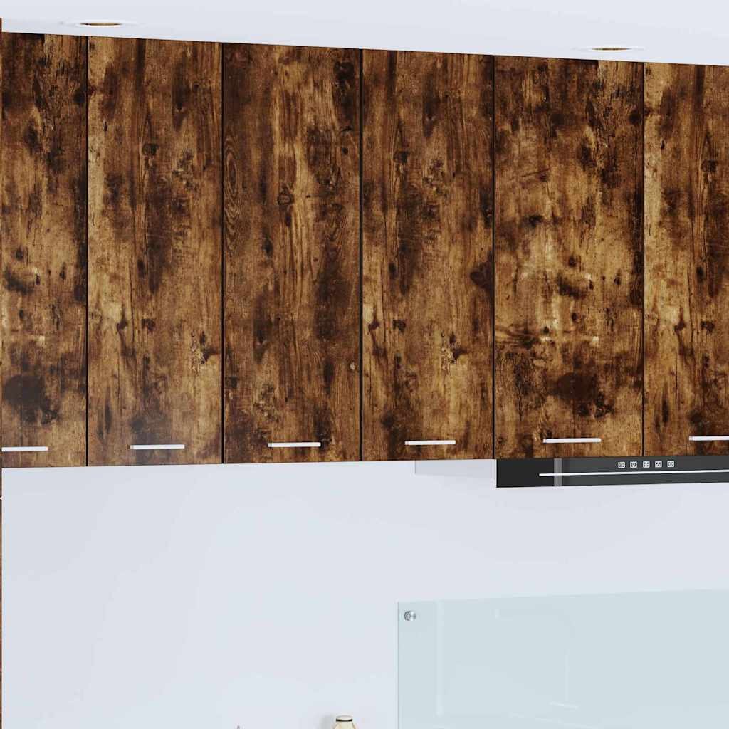 vidaXL Szafka wisząca z półką Riga Wędzony dąb i biały 30 x 31 x 80 cm