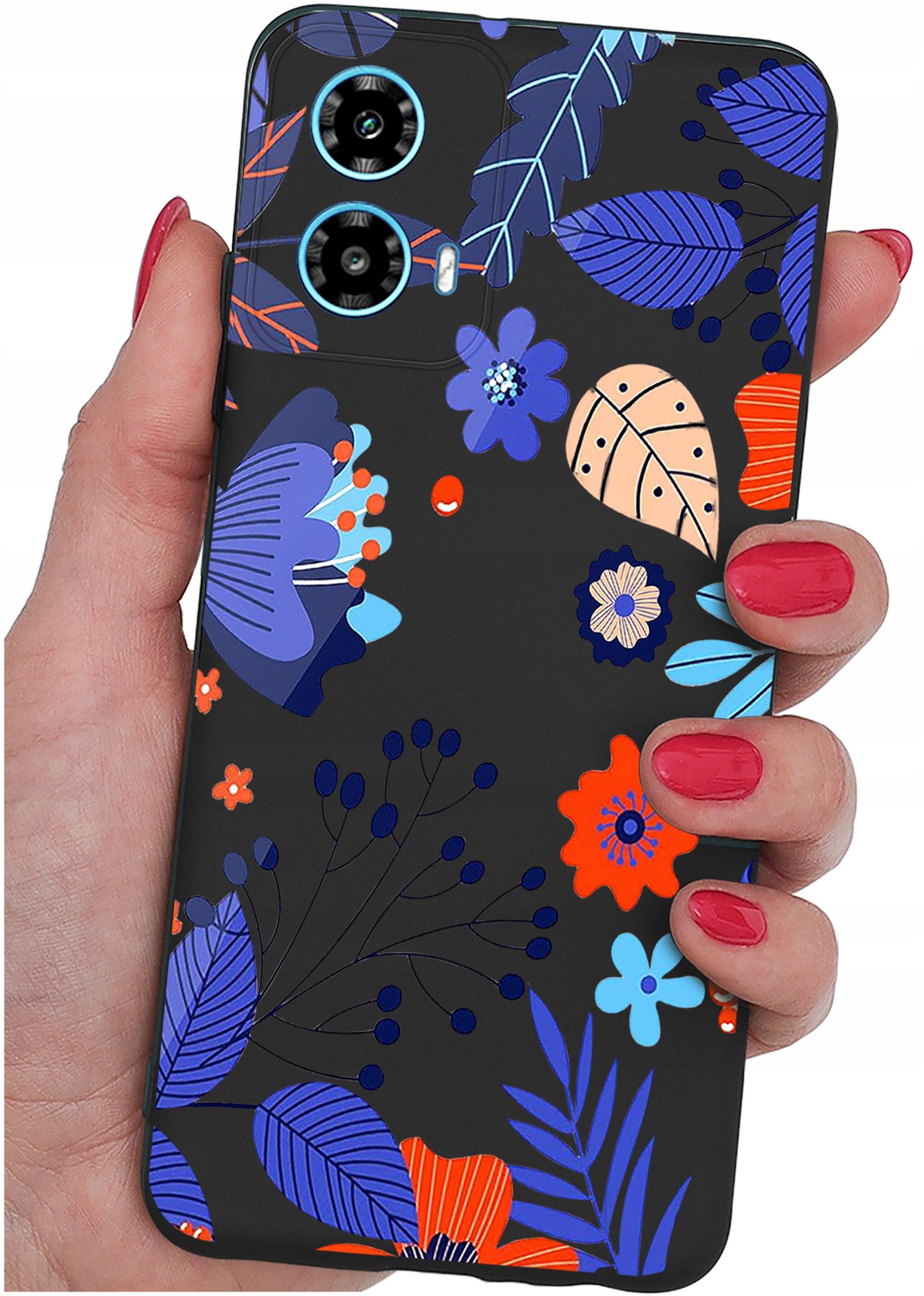 ETUI do Motorola Moto G34 5G WZORY |SILIKONOWE MATT CASE + SZKŁO 9H