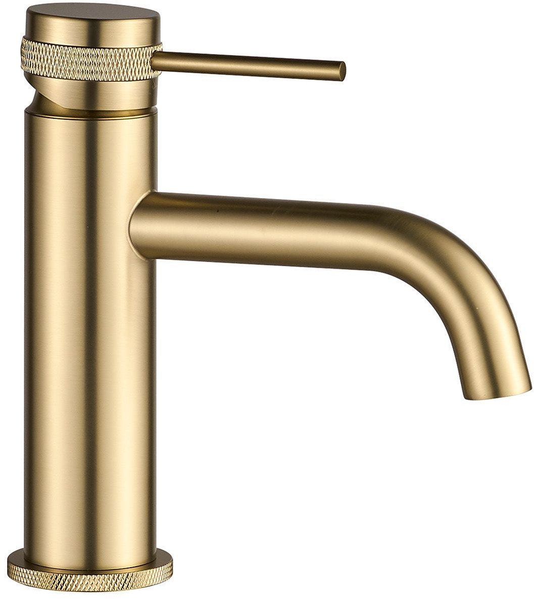 Bateria Umywalkowa REA Lungo Grip Złota Szczotkowana Niska