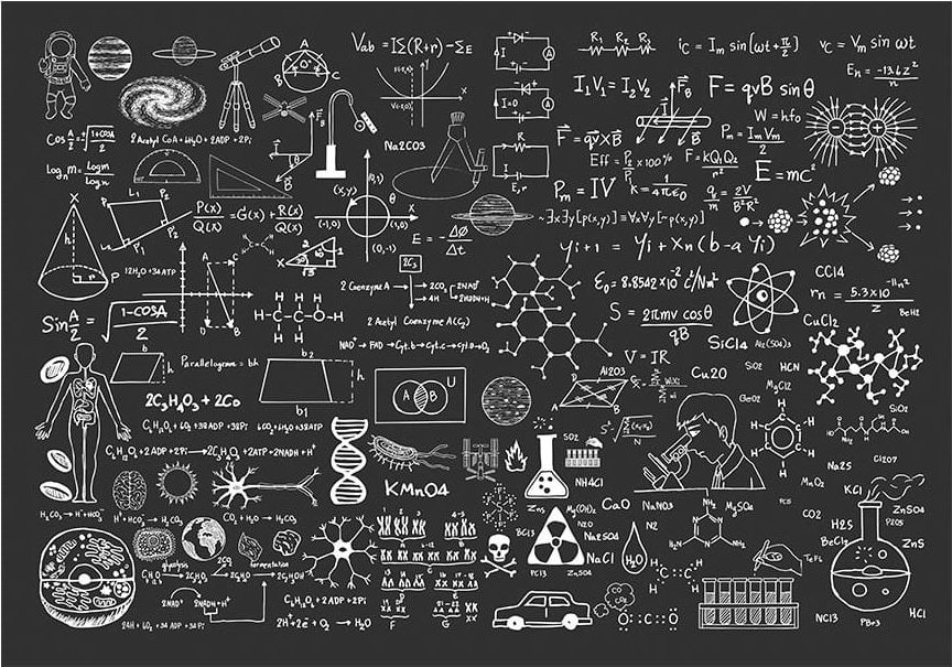 DecoNest Fototapeta - Tablica naukowa - 200X140