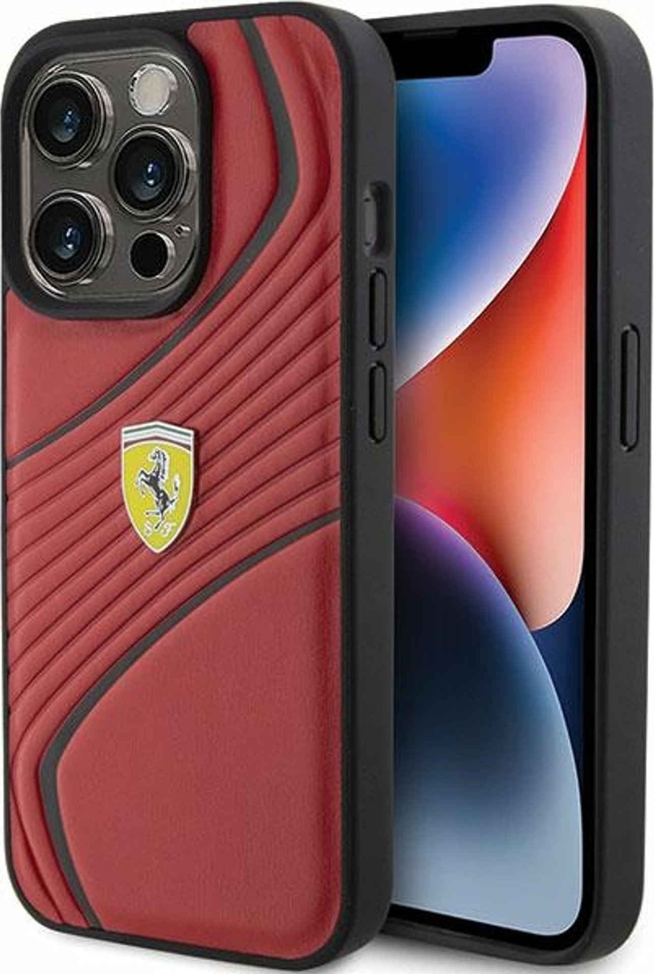 Ferrari FEHCP15LPTWR iPhone 15 Pro 6.1" czerwony/red hardcase Twist Metal Logo
