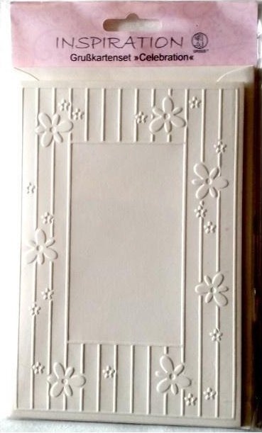 Teka Karty tłoczone + koperty 5szt creme