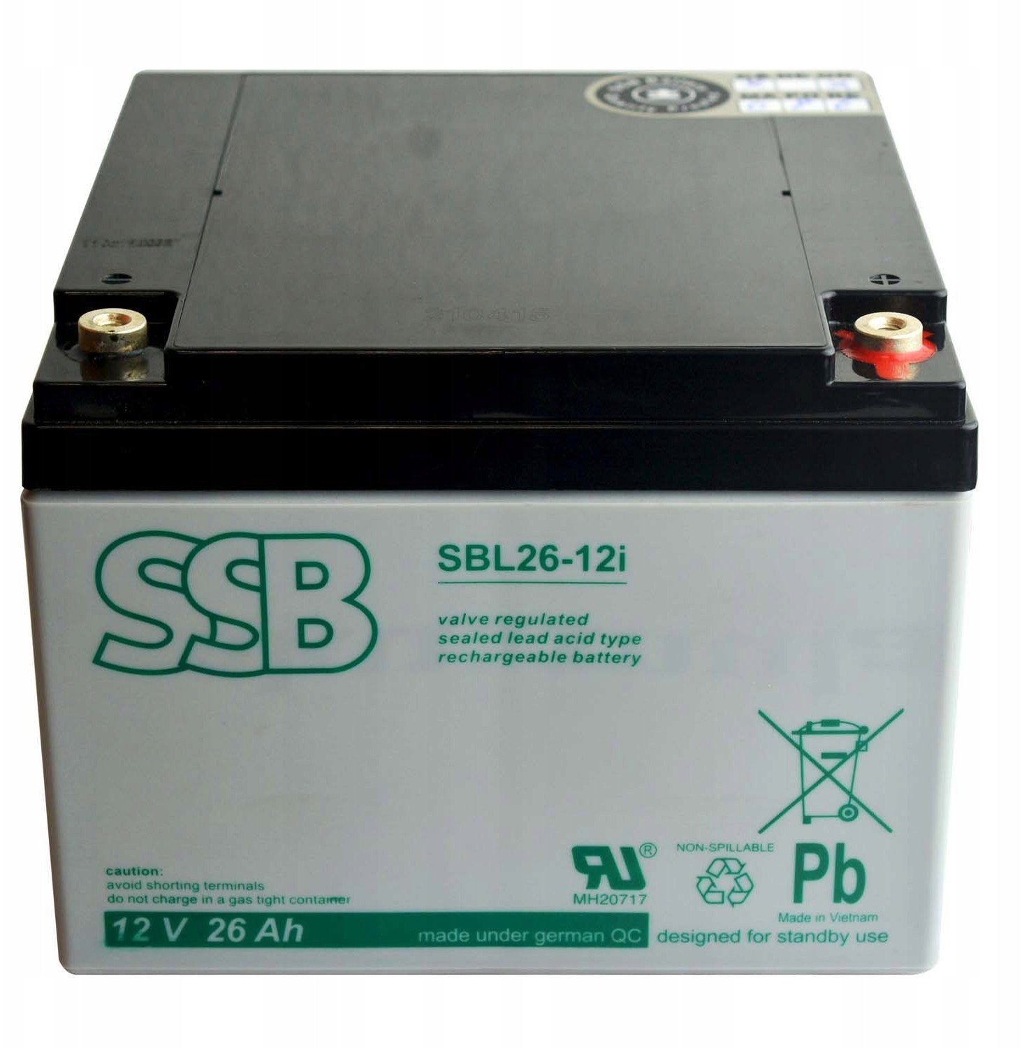 SSB Akumuliatorius (AGM) SBL (26Ah, 12V, F13 M5, VRLA)