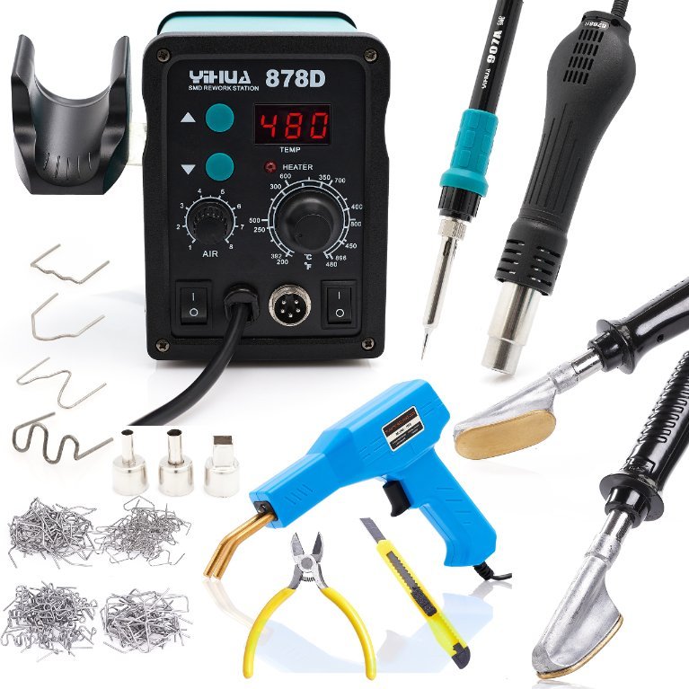 Spawarka do Plastiku Zgrzewarka 878D Zszywacz Zszywki Żelazko do Plastiku