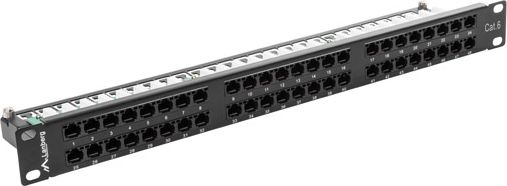 Lanberg Patch panel 1U 19" 48x RJ-45 Kat.6 Czarny (PPU6-1048-B)