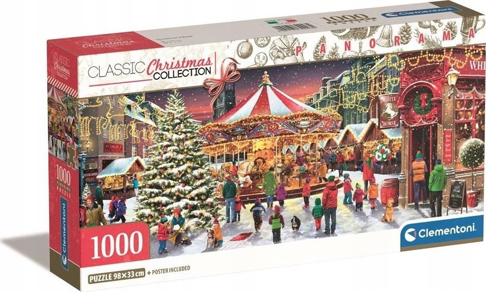 Krups Dėlionė Kalėdų miestelis Clementoni 2024, 1000 d.