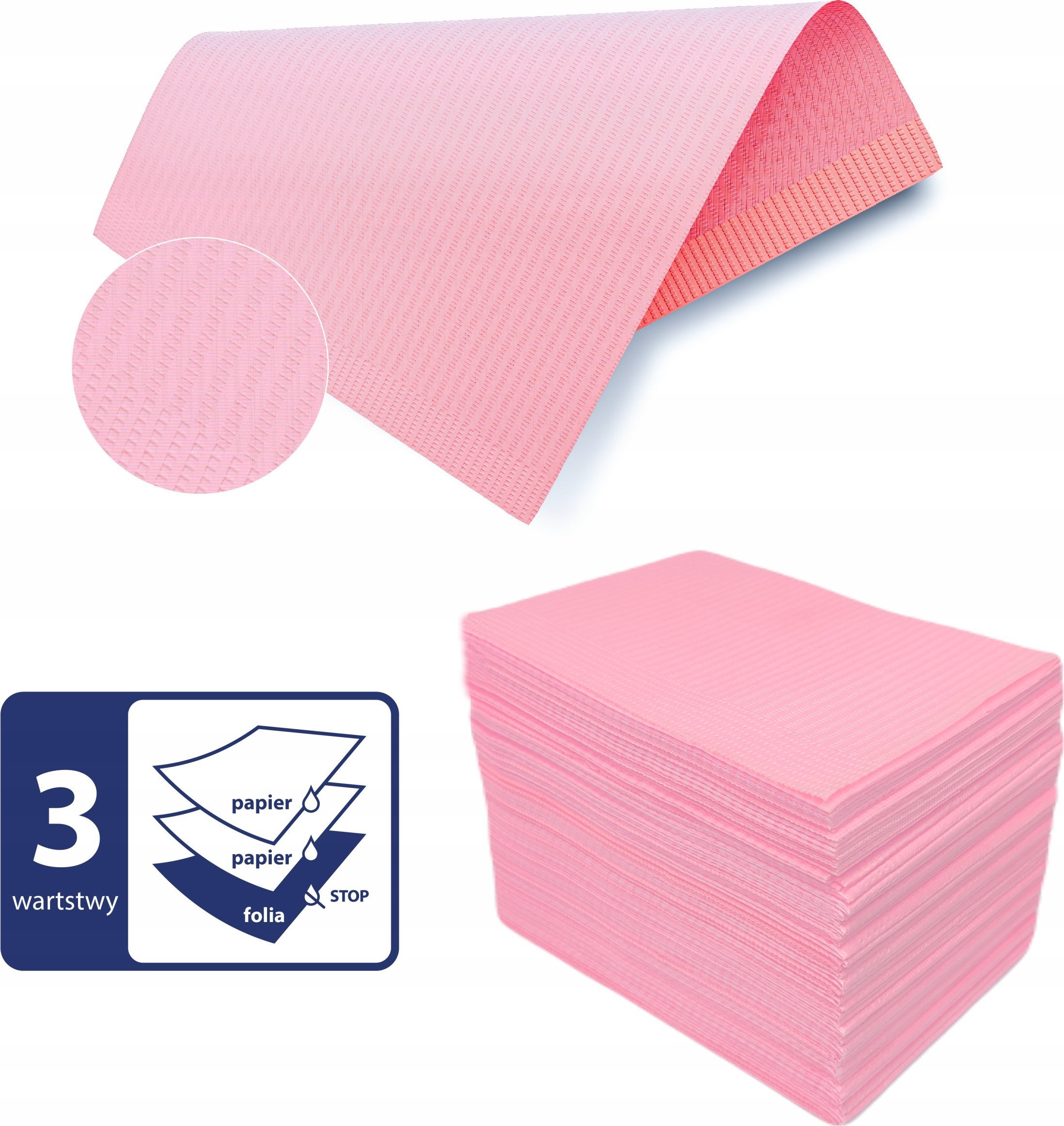 SERWETY PODKŁADY HIGIENICZNE PODFOLIOWANE WODOODPORNE 3 WARSTWY 30SZT PL 8%