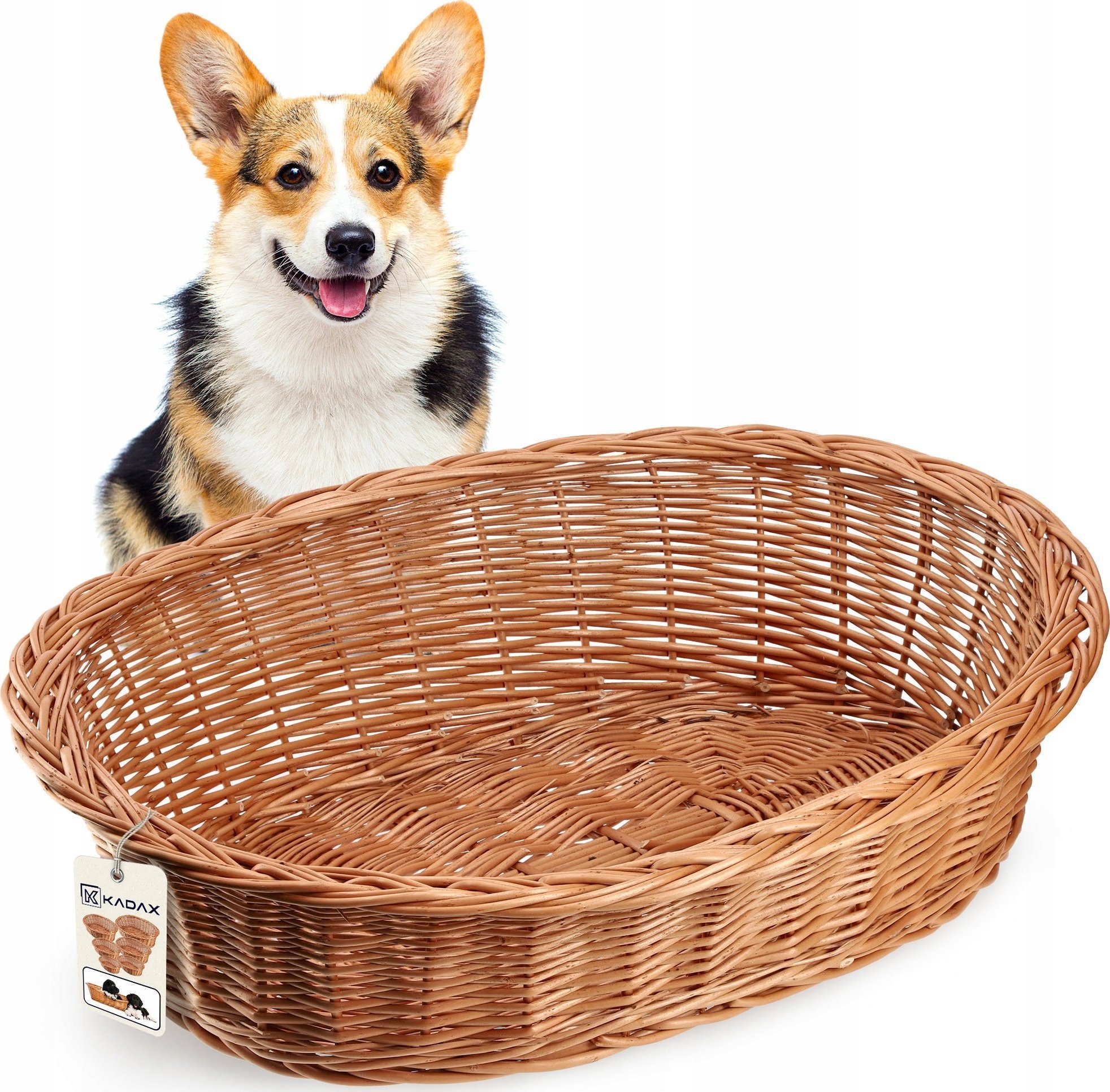 Kadax KADAX Legowisko Dla Psa Wiklinowe 65cm Wiklina M
