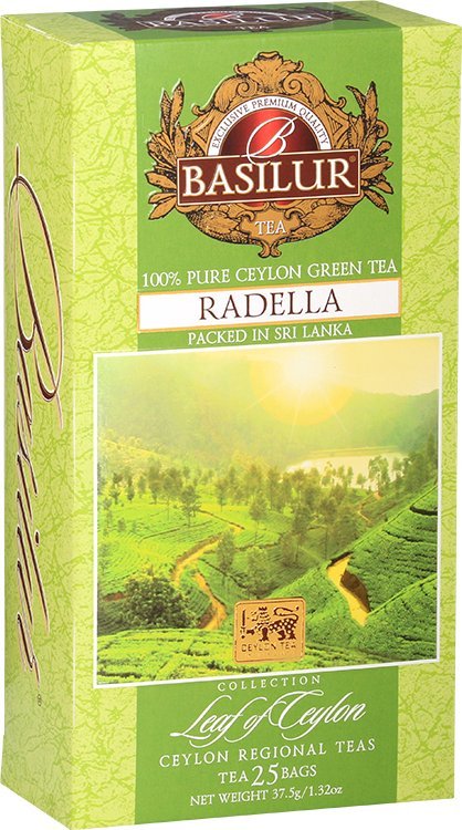 Basilur Basilur RADELLA herbata zielona cejlońska FNGS - ekspresowa 25 x 1,5 g