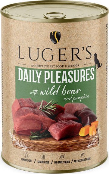 Karma mokra dla psa Luger's Daily Pleasures z dzikiem i dynią 400 g