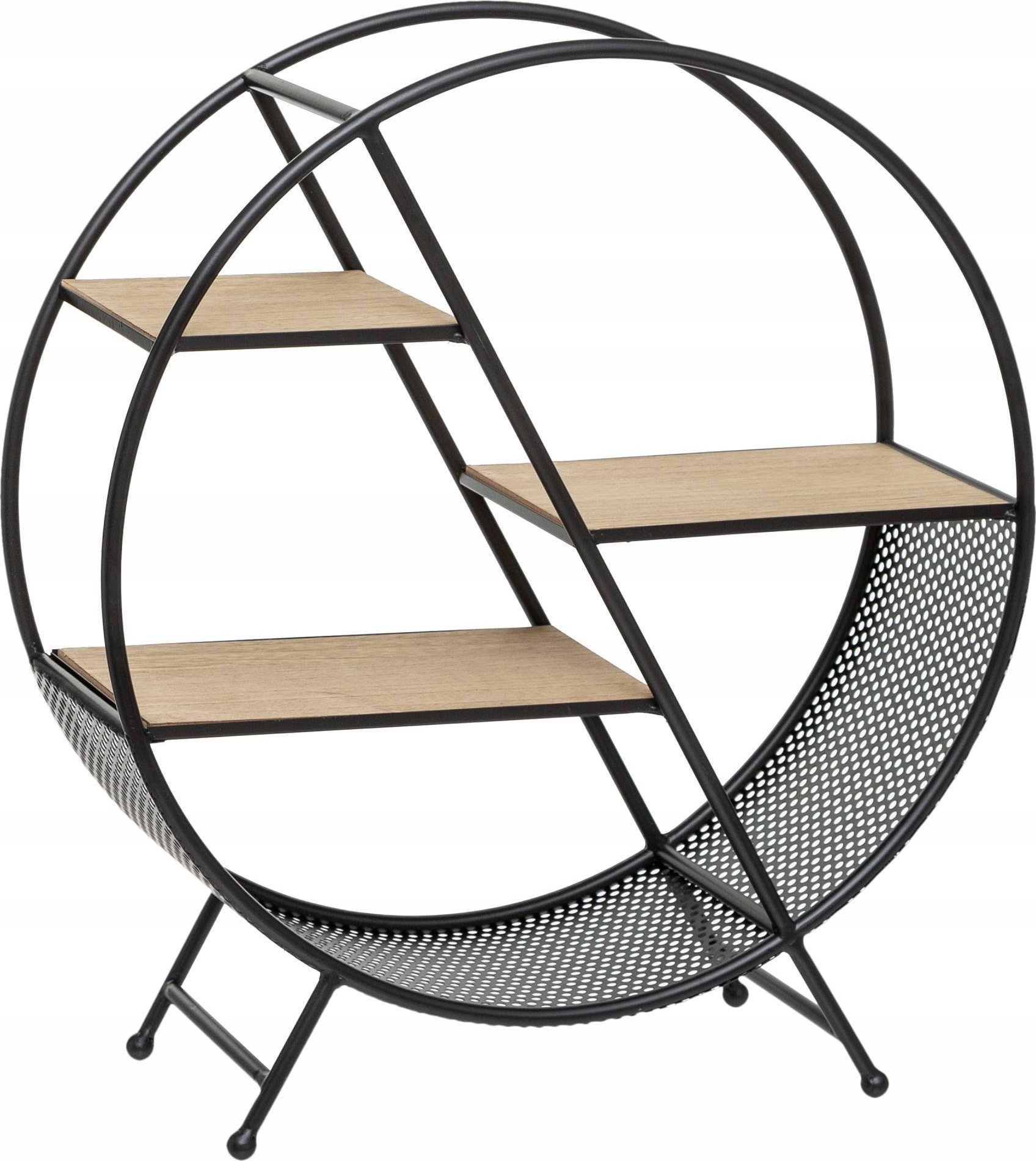 Atmosphera Półka stojąca okrągła TIMEO, czarna