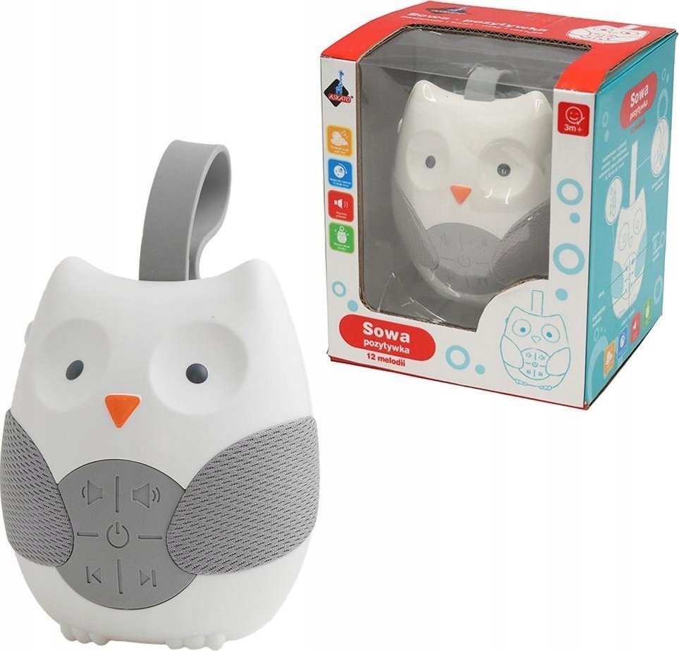 Askato Pozytywka Sowa 12 melodii z Regulacją Głośności