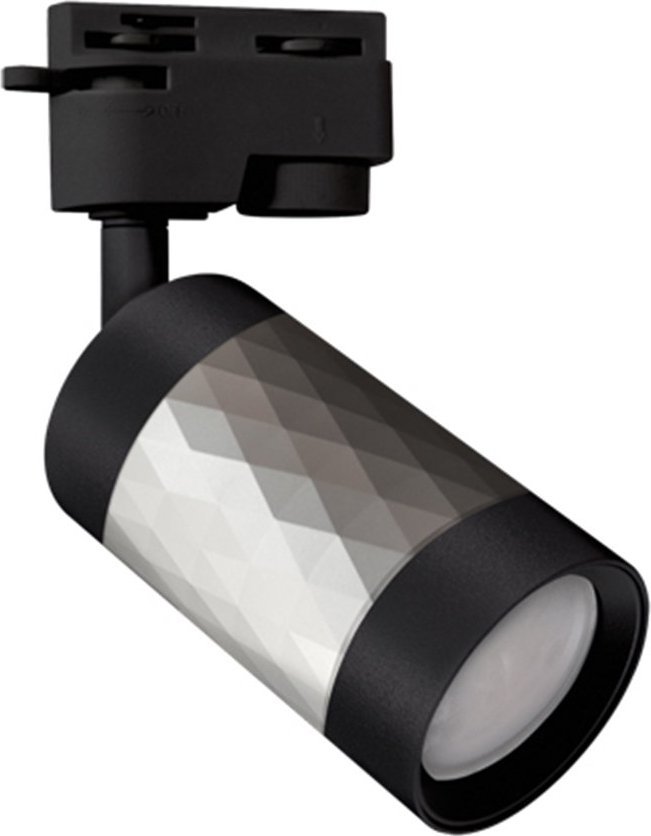 IDEUS Reflektorek do szynoprzewodu Piano srebrno czarna tuba