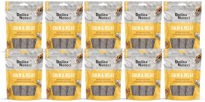 Dolina Noteci Smart Chews Calm & Relax Gryzaki funkcjonalne dla psa wspierające redukcję stresu zestaw 10 x 7 szt.