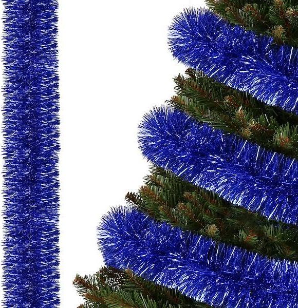 Springos Łańcuch na choinkę 6m granatowy, girlanda choinkowa, średnica 7cm UNIWERSALNY