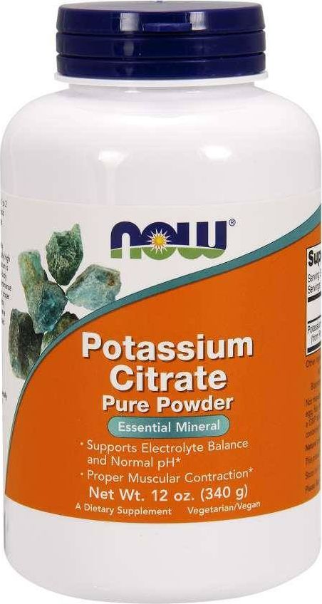 NOW Foods NOW Foods - Cytrynian Potasu, Czysty Proszek, 340g