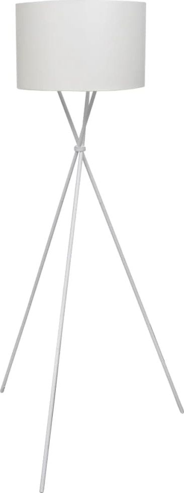 Lampa podłogowa Lumes Biała lampa podłogowa z abażurem - EX02-Someba